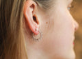 Sonnenstrahl-Creolen aus Silber - Creolen Sonne für Damen | Shop Nory