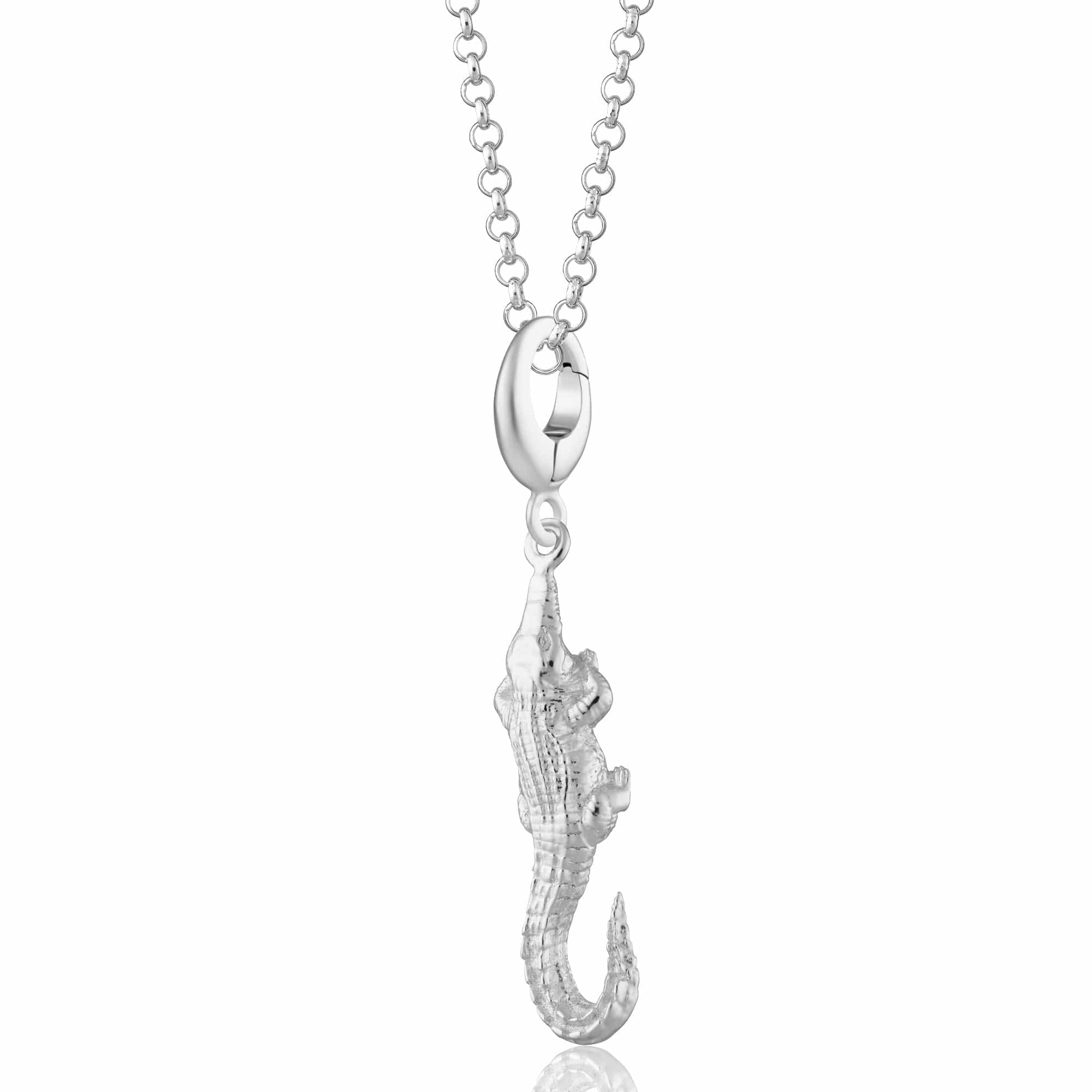 Silber Krokodil Charm Halskette | Shop Nory