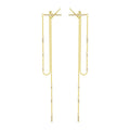 Exquisite Zirkon Kreuz Lange Quaste Ohrringe | Shop Nory