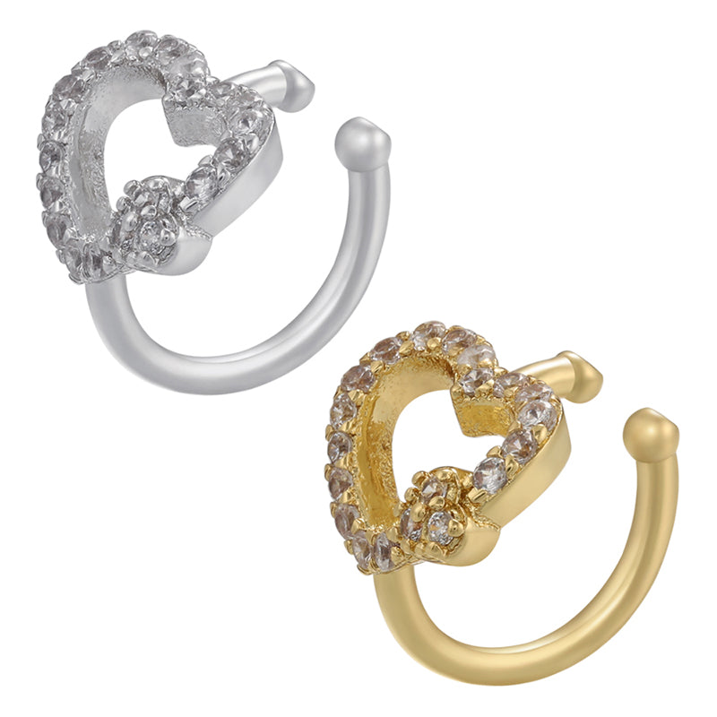 Kristall Ohr Cuff Herzform Ohr Clip | Shop Nory