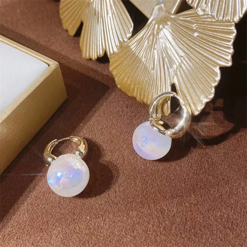 Kristall-Zirkon runde Aurora Ohrringe | Shop Nory
