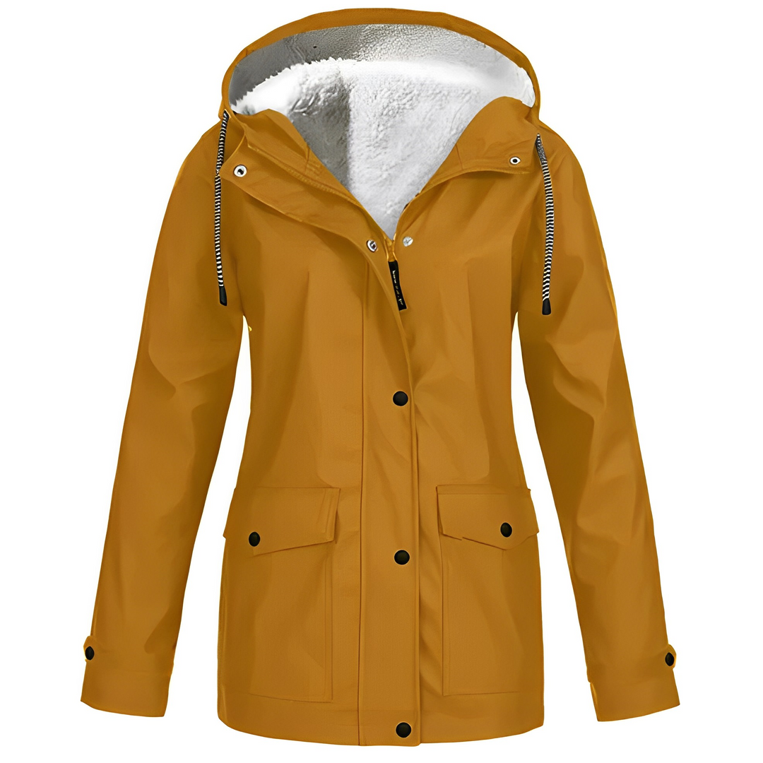 Fleecegefütterte Damen Regenjacke