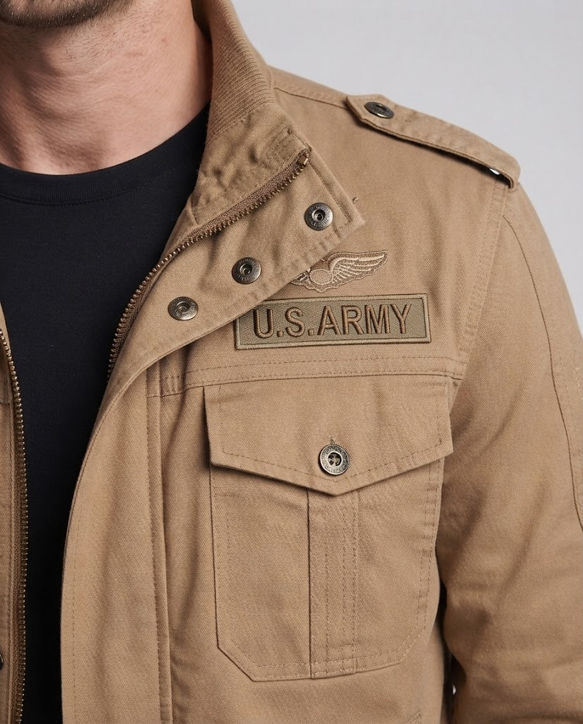 Herren Militärisch inspirierte Utility-Jacke Shop Nory