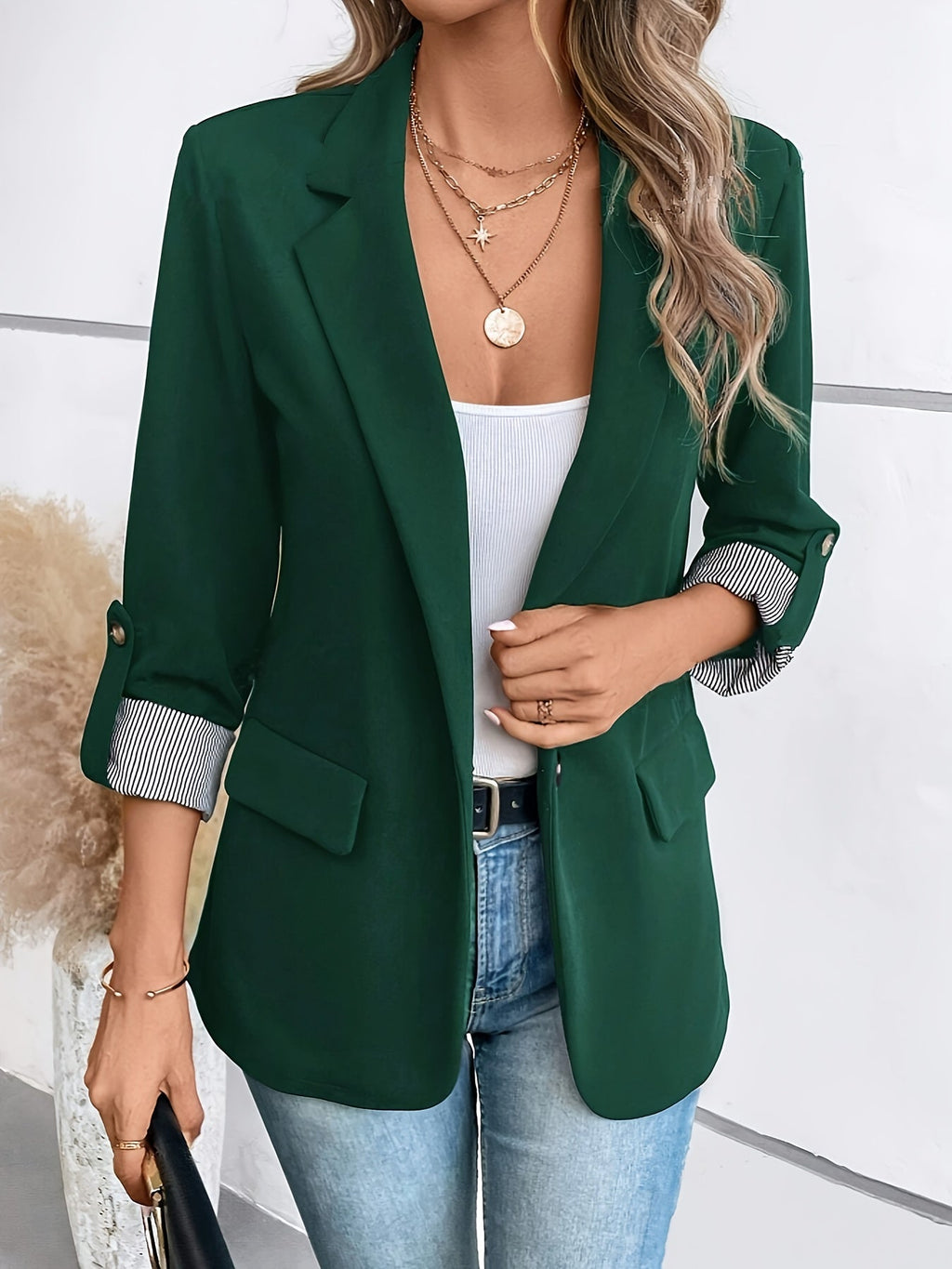 Shopnory | Eleganter Business Longblazer Mit