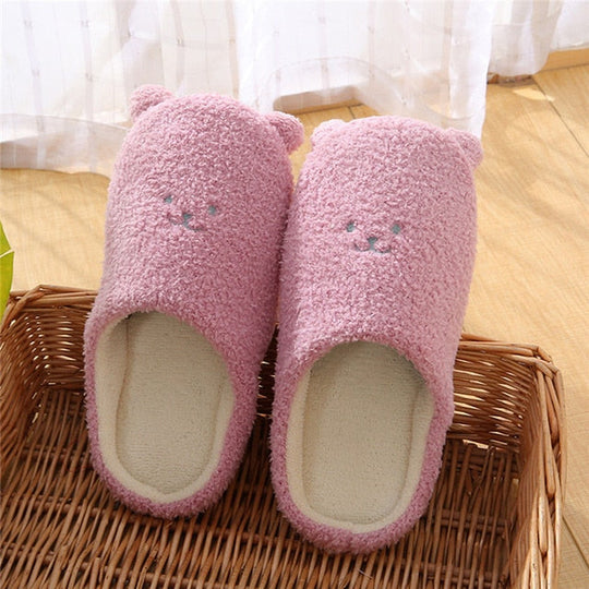 Bequeme Damen Hausschuhe mit Tiermuster