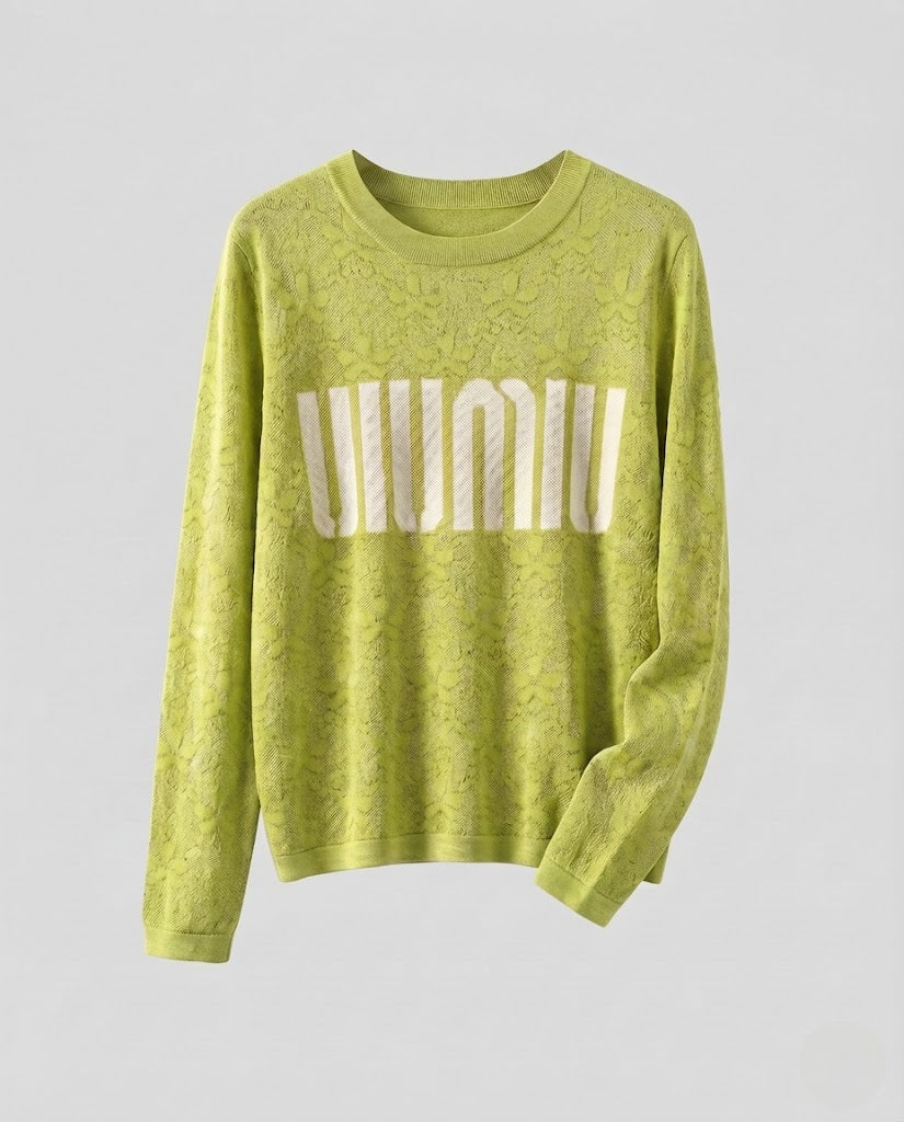 Damen Feinstrick-Pullover mit Rundhalsausschnitt, Jacquardstruktur und Logo-Front Shop Nory