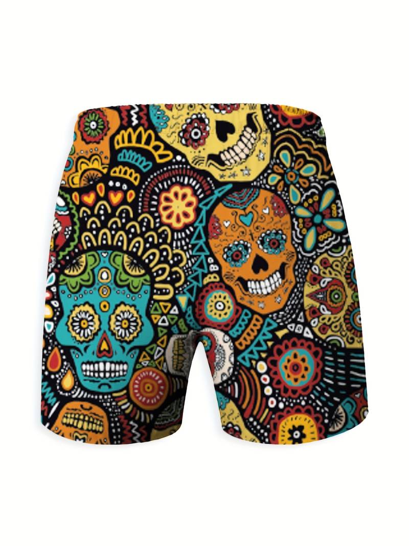 Trendige Hawaii-Shorts Mit Kordelzug