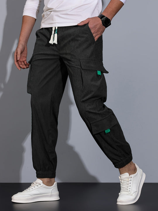 Schwarze Cargo-Hose für Herren