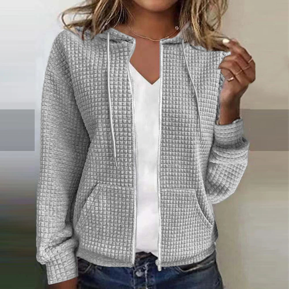 Sweatshirt mit Kapuze und Reißverschluss für Damen