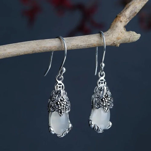 Silberne Ohrringe mit Mythischem Tier – Aelora | Shop Nory