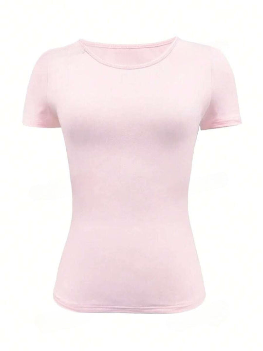 Rundhalsausschnitt Kurzarm T-Shirt