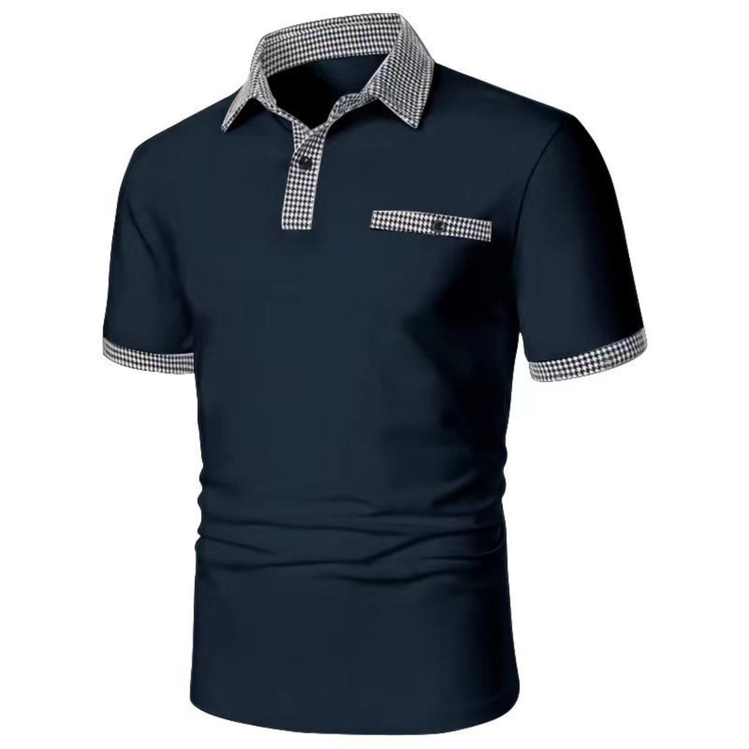 Farblich passendes POLO-Shirt mit Knöpfen