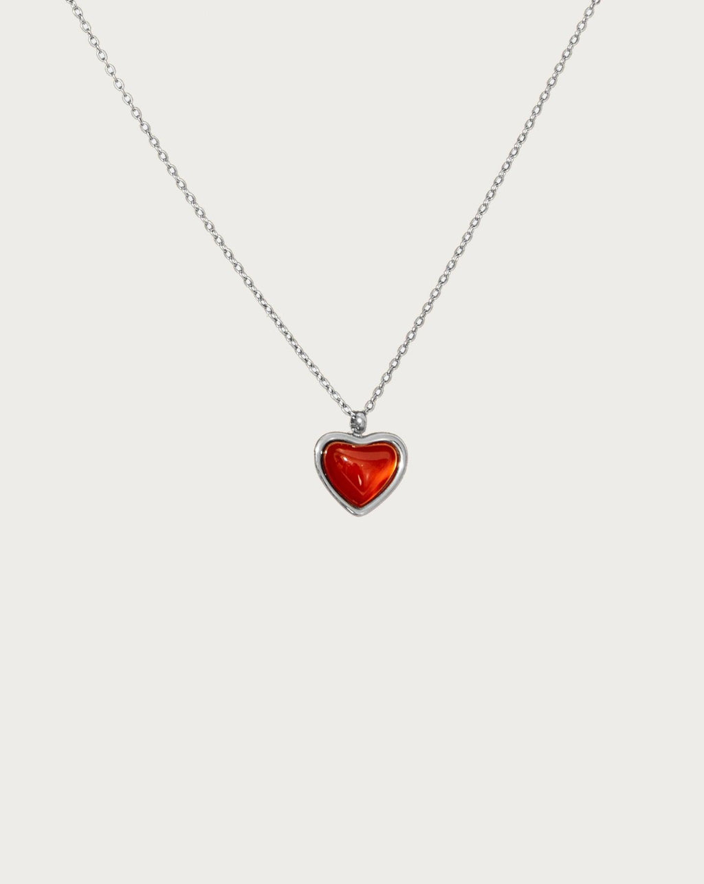 Rote Stein Herz Halskette | Shop Nory