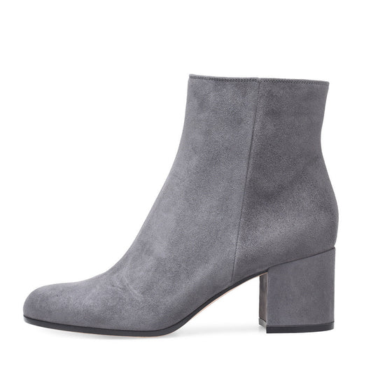 ShopNory | Damen Chunky Heel Rund-Toe Mittel-Hügel Stiefel