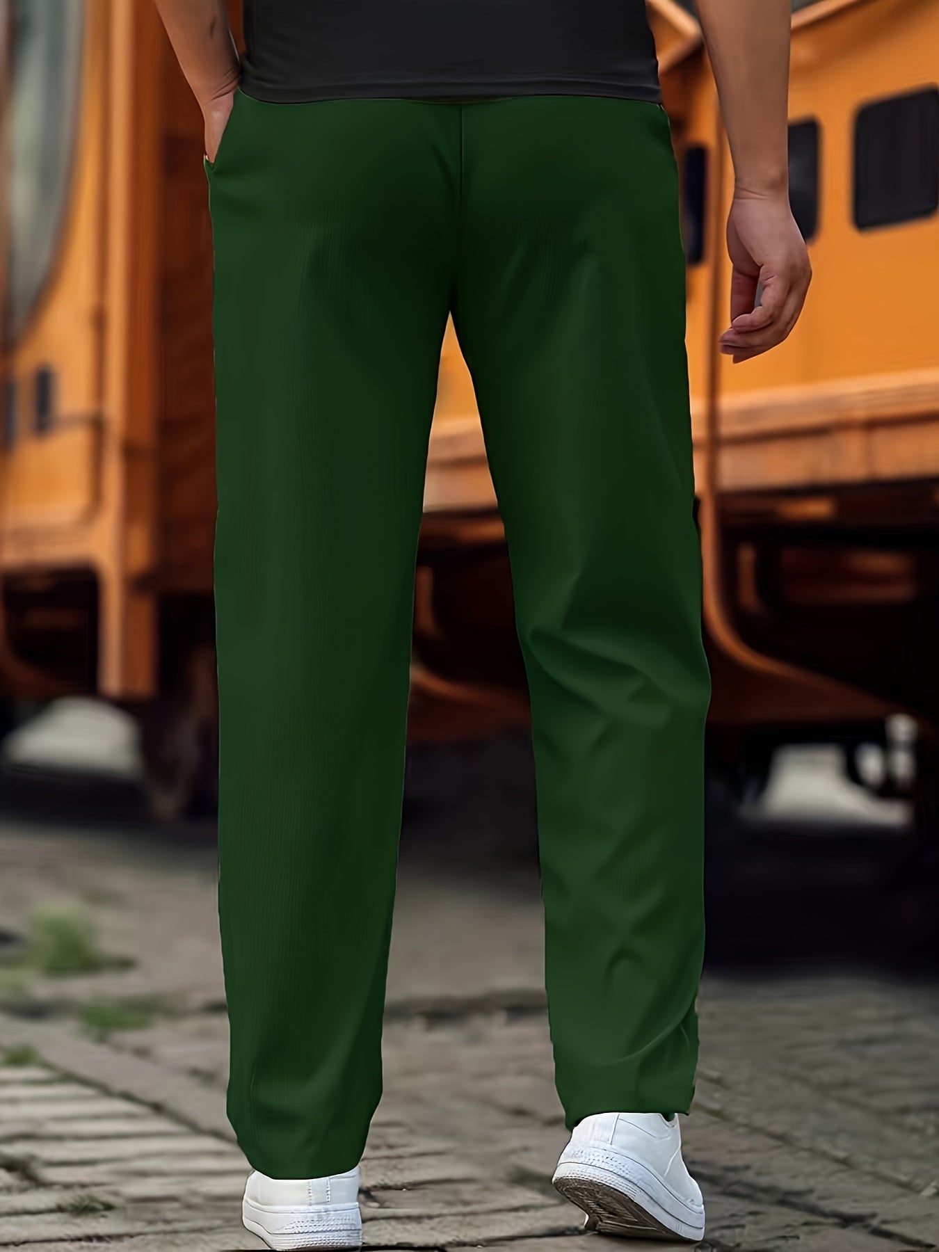 Stilvolle Kordelzug Athletische Hosen mit Taschen für Herren