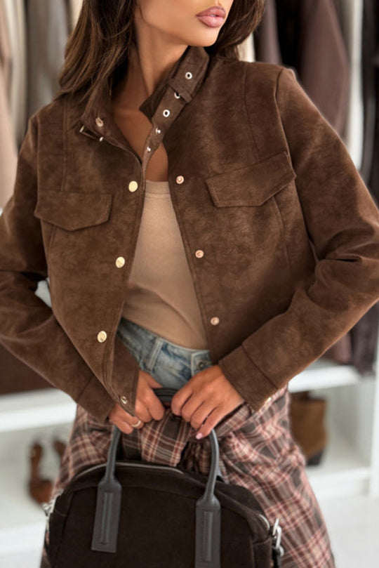 langärmelige Freizeitjacke mit Knöpfen