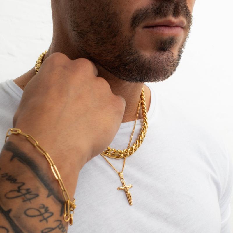 Unisex Kreuz Halskette "Cross" in Edelstahl | Shop Nory