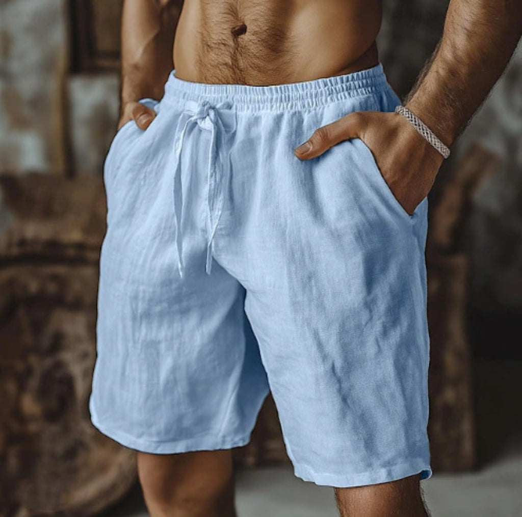 Herren-Schnürshorts aus Baumwolle