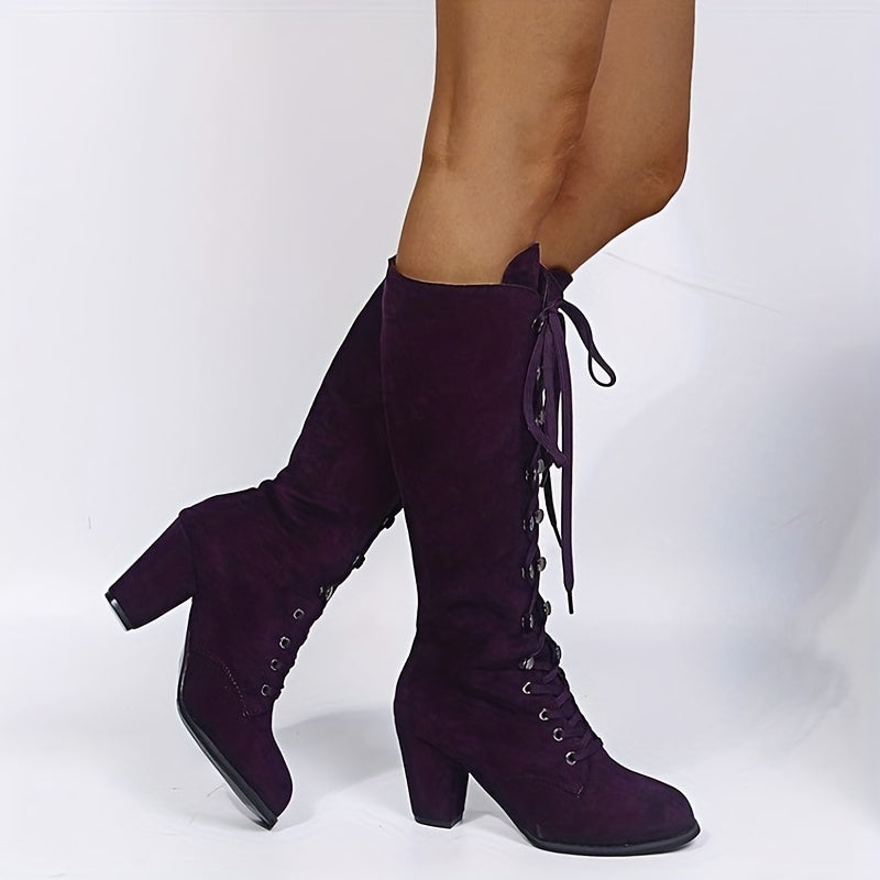 kniehohe, bequeme lange Winterstiefel für Damen