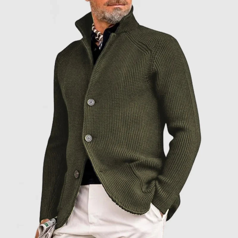 Stilvolle Herrenjacke Mit Stehkragen