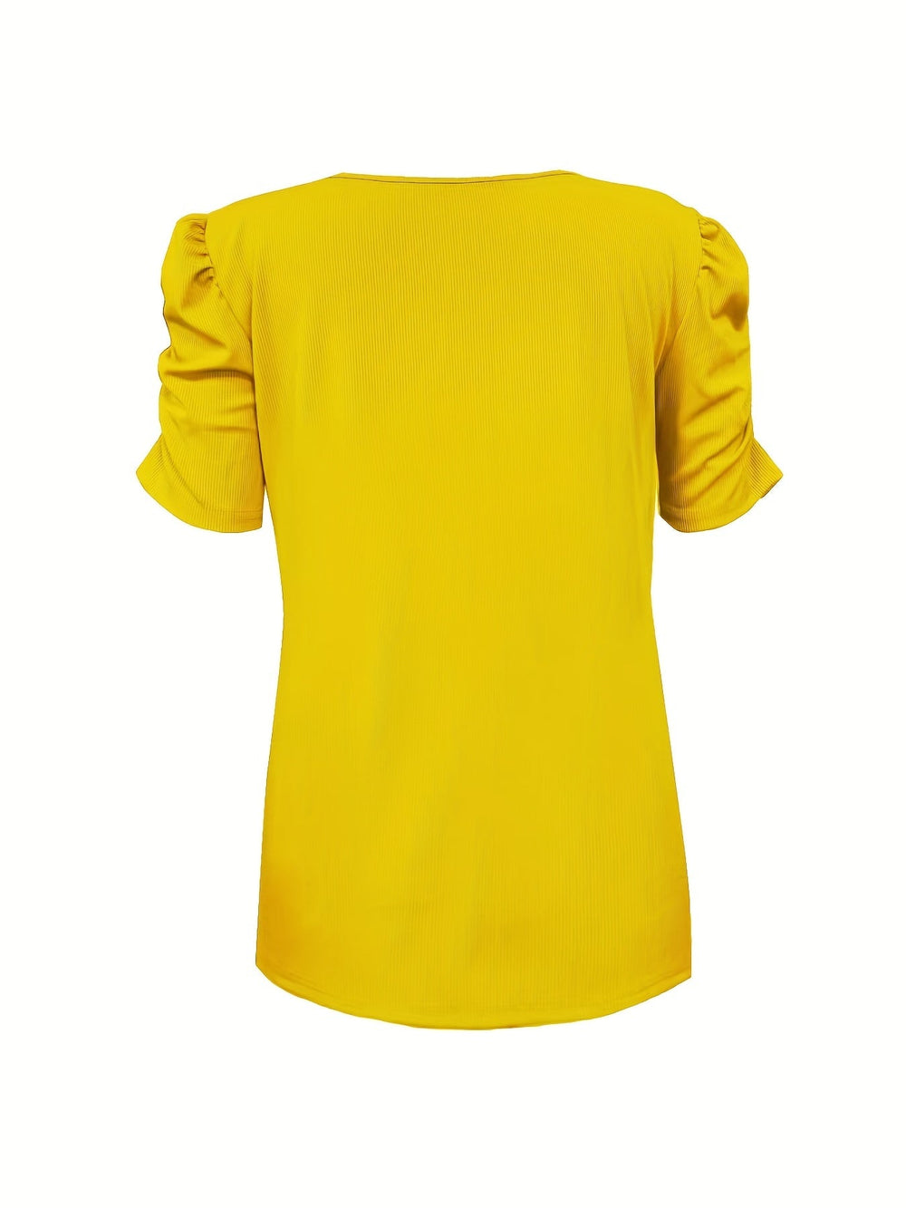 Elegantes Geripptes V-Ausschnitt T-Shirt für Damen