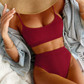 Bikini Bequemer Bikini mit High-Waist-Slip