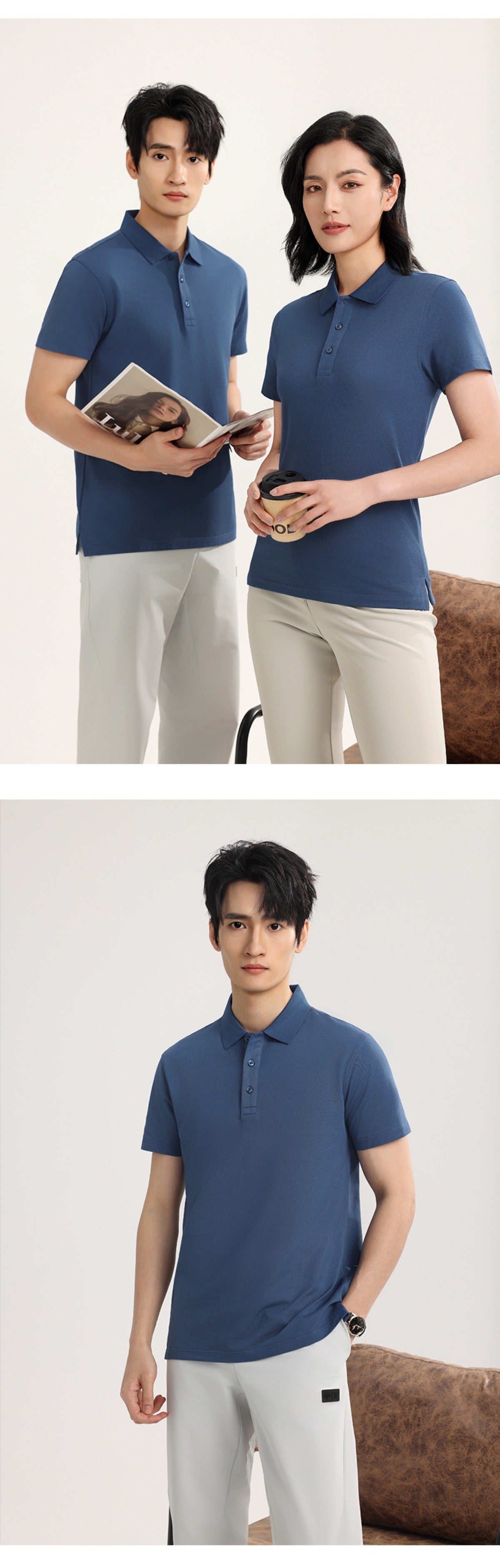 Poloshirt aus Maulbeerseide