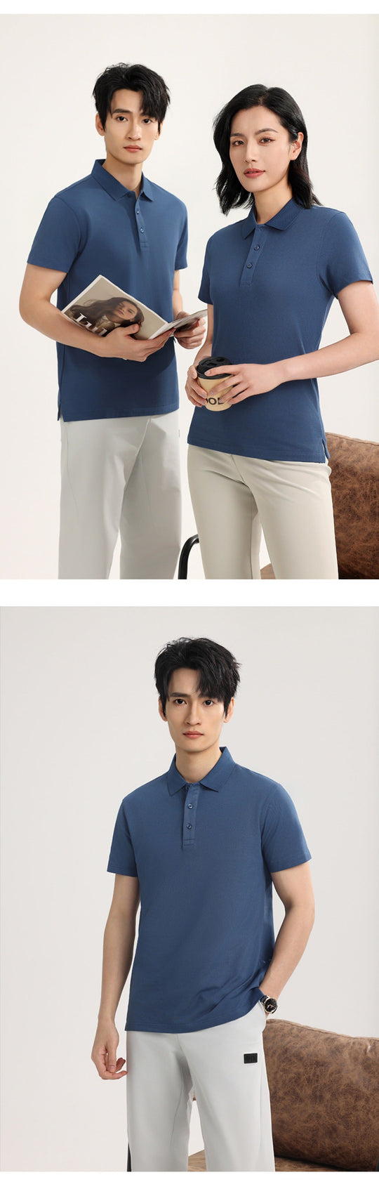 Poloshirt aus Maulbeerseide