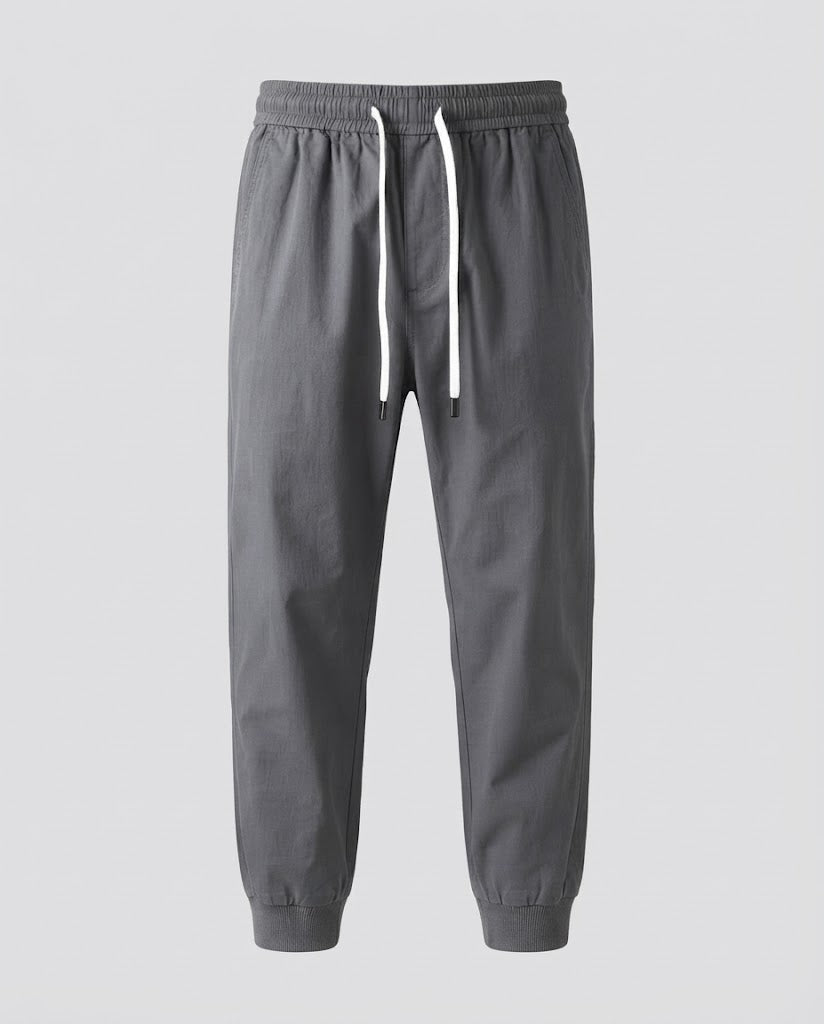 Herren Leichte Elastische Jogginghose mit Kordelzug und Knöchelsaum Shop Nory