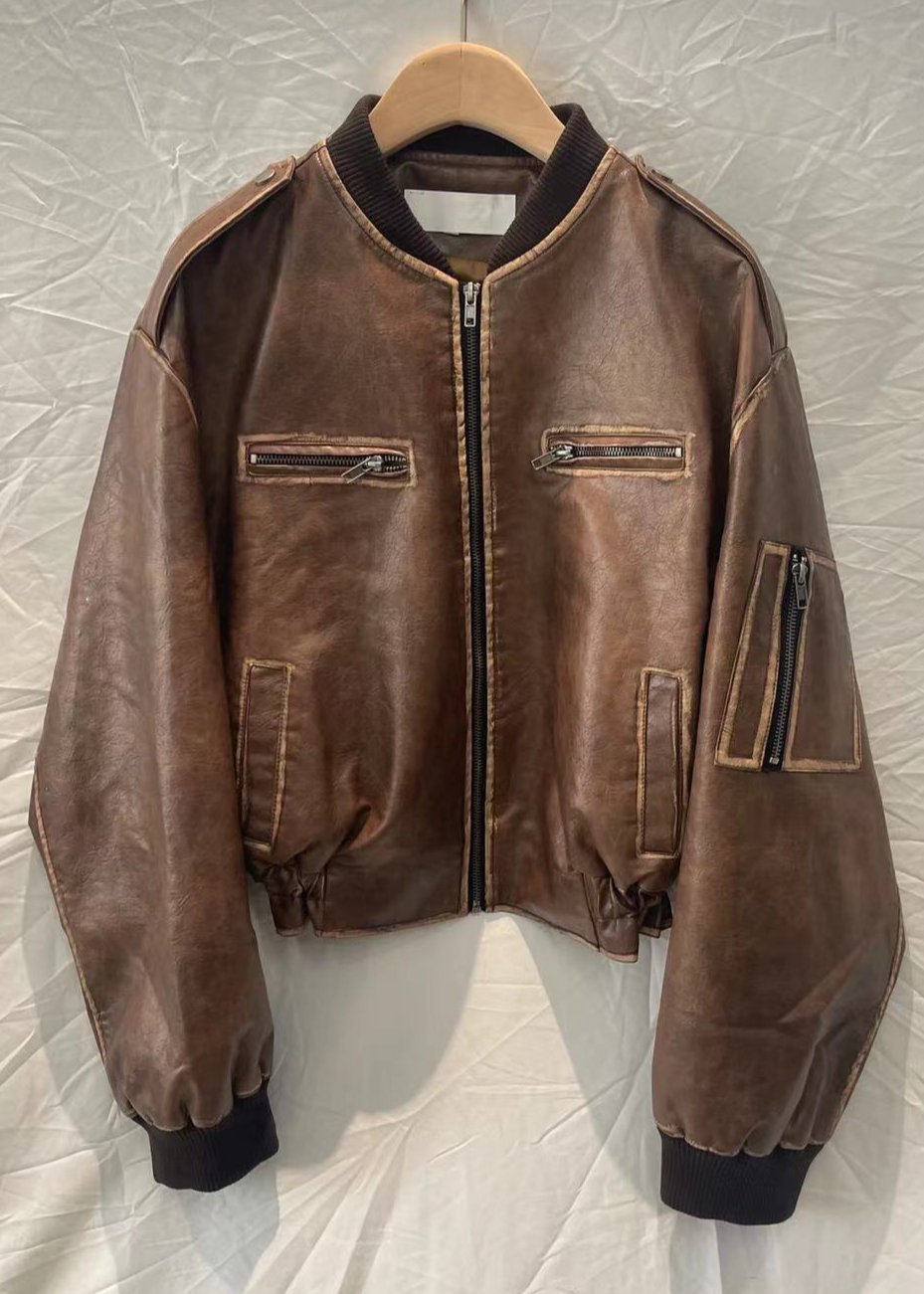 Leder Bomberjacke