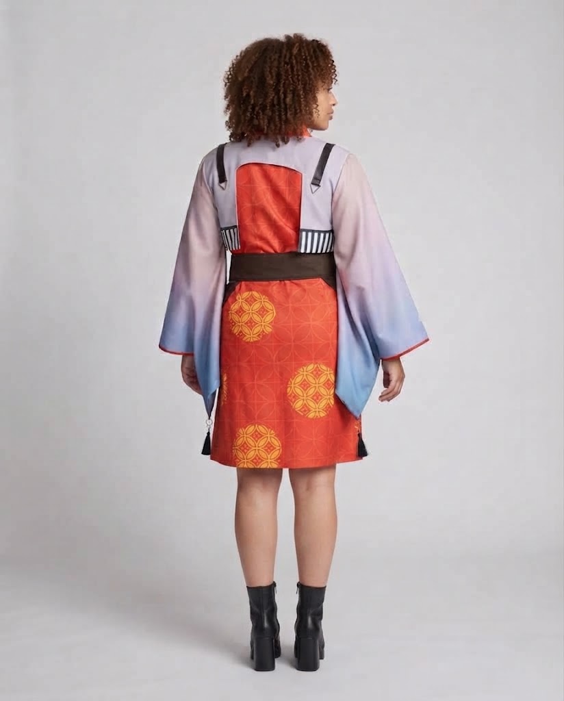 Damen traditionelles Kimono-Kostüm-Set mit kunstvollen Details und Accessoires Shop Nory