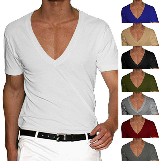 Slim Fit T-Shirt mit V-Ausschnitt