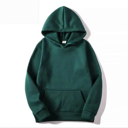 Unifarbener Kapuzenpullover Aus Baumwolle Für Frauen
