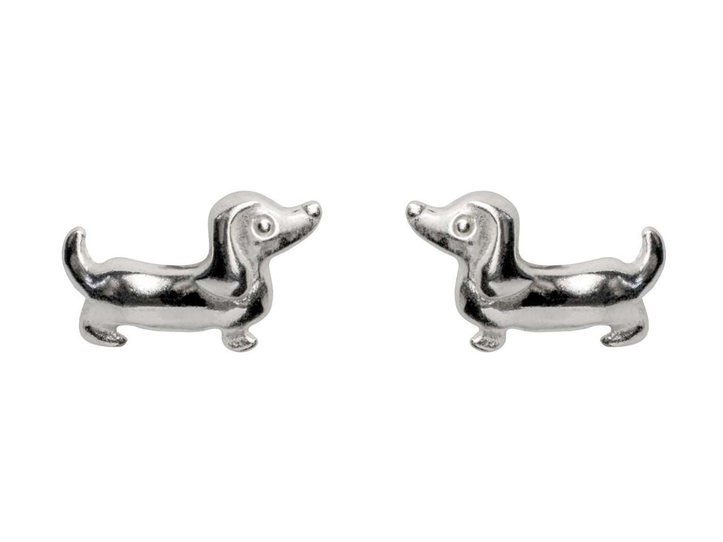 Dackel Ohrringe aus Silber - Dachshund Ohrstecker | Shop Nory