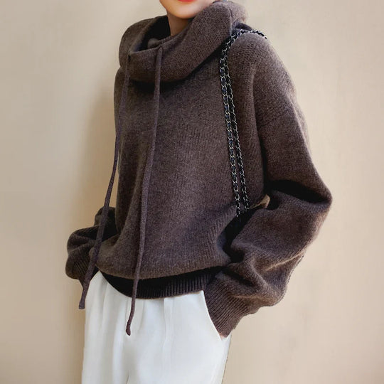 Merinowolle Damen Rollkragenpulli