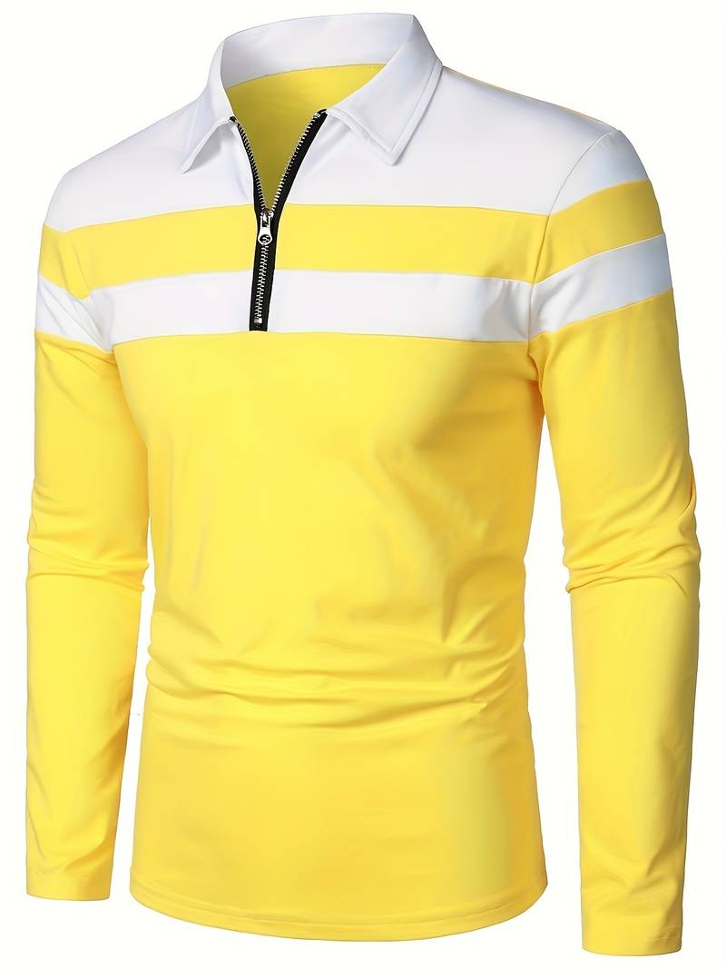 langärmliges poloshirt mit reißverschluss