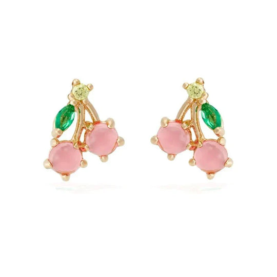 Zierliche Obst Hoop & Stud Ohrringe