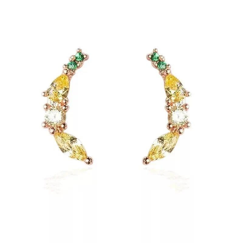 Zierliche Obst Hoop & Stud Ohrringe