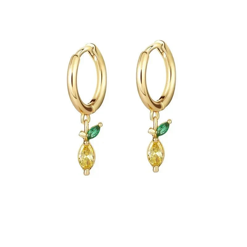 Zierliche Obst Hoop & Stud Ohrringe