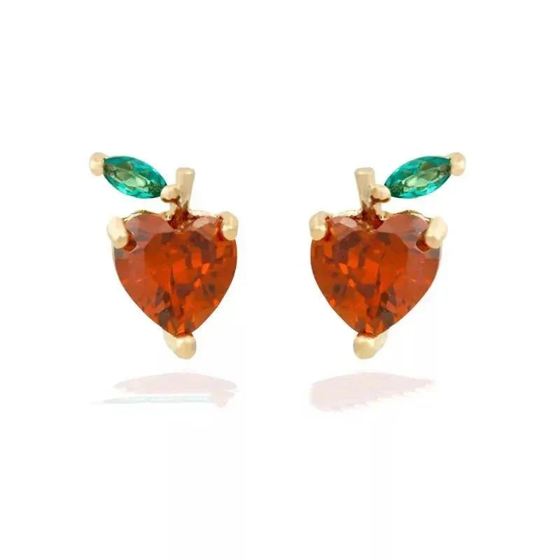 Zierliche Obst Hoop & Stud Ohrringe