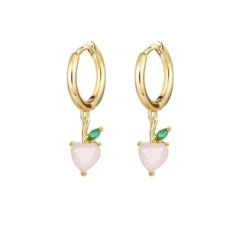 Zierliche Obst Hoop & Stud Ohrringe