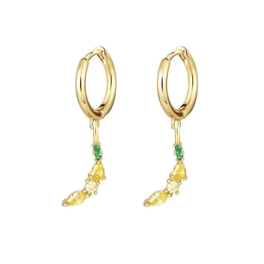 Zierliche Obst Hoop & Stud Ohrringe
