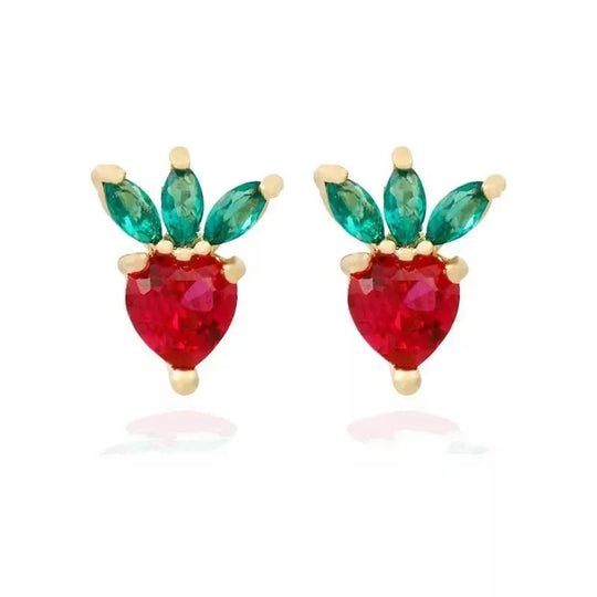 Zierliche Obst Hoop & Stud Ohrringe
