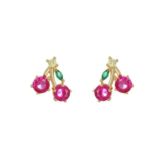 Zierliche Obst Hoop & Stud Ohrringe