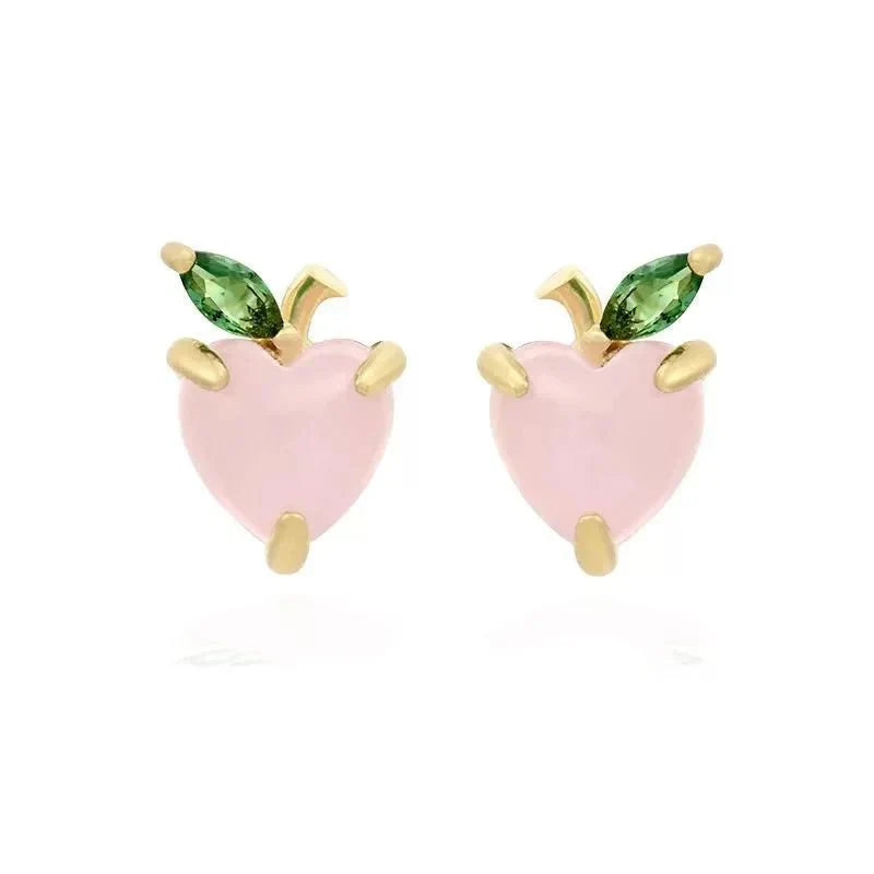 Zierliche Obst Hoop & Stud Ohrringe