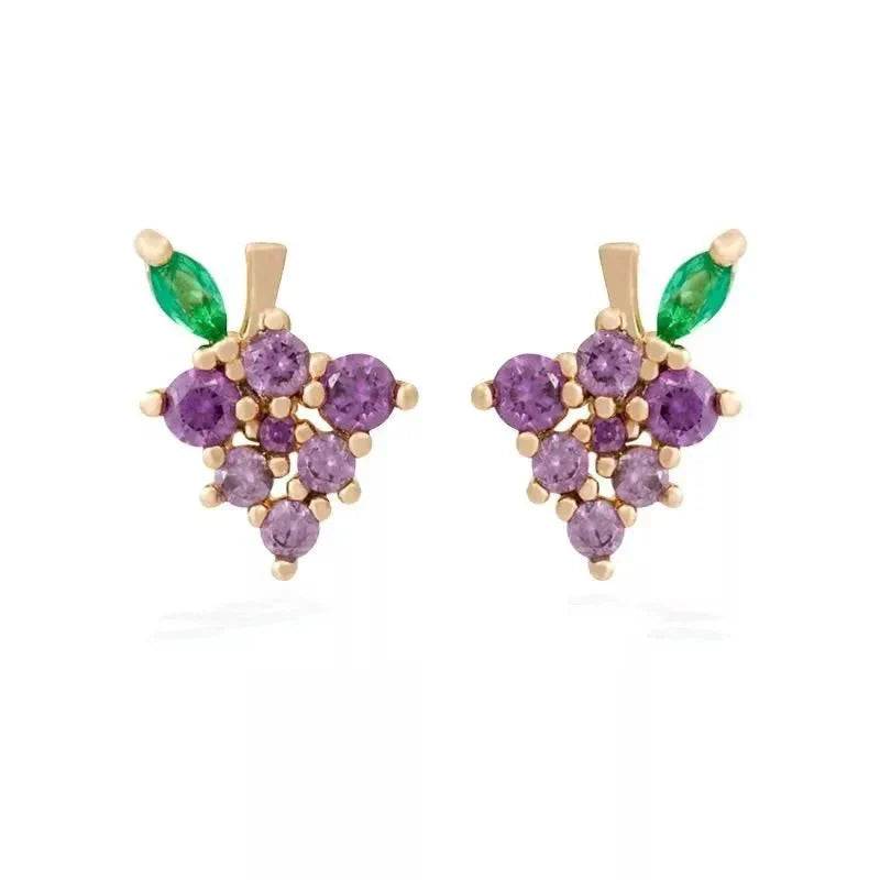 Zierliche Obst Hoop & Stud Ohrringe