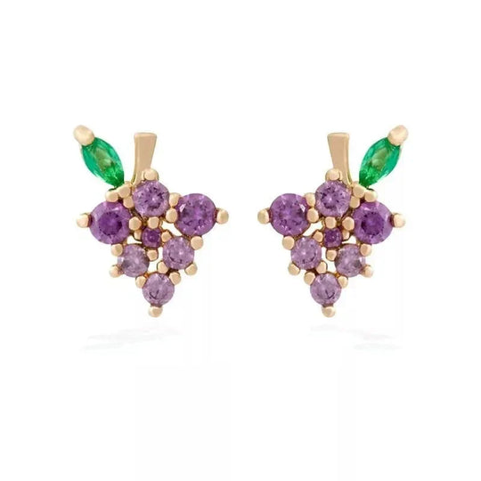 Zierliche Obst Hoop & Stud Ohrringe