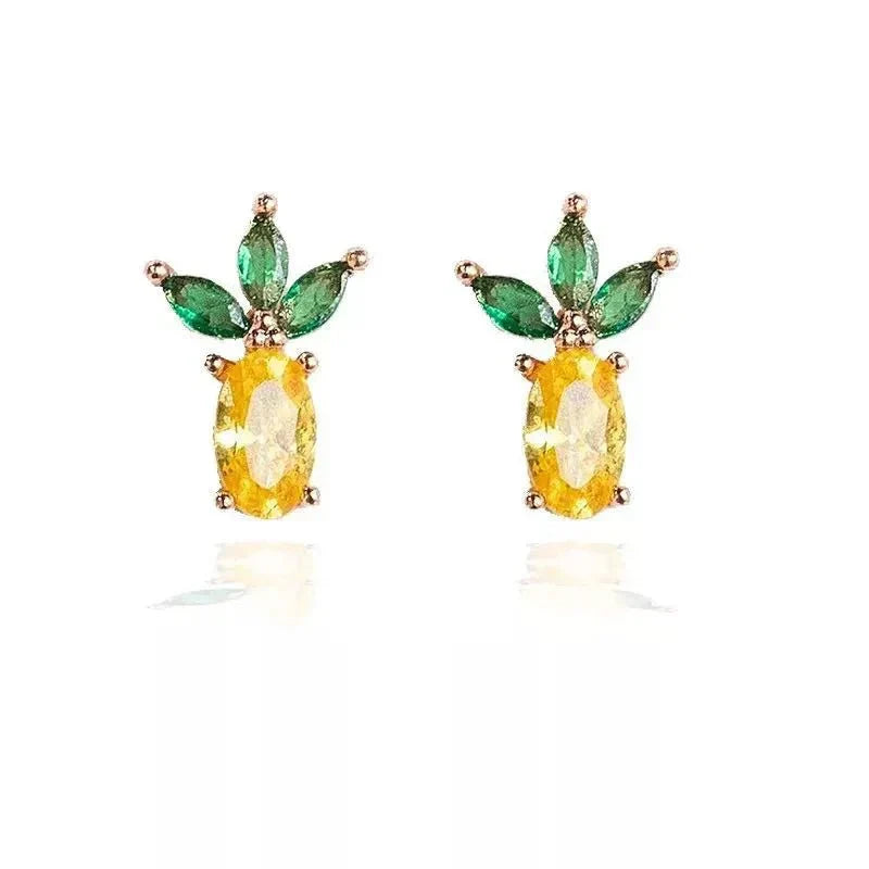 Zierliche Obst Hoop & Stud Ohrringe