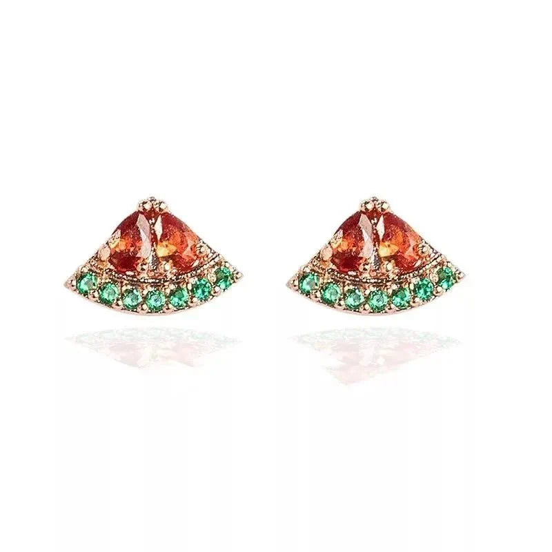 Zierliche Obst Hoop & Stud Ohrringe