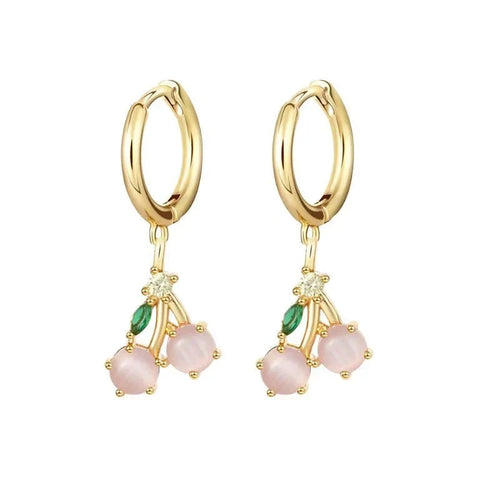 Zierliche Obst Hoop & Stud Ohrringe